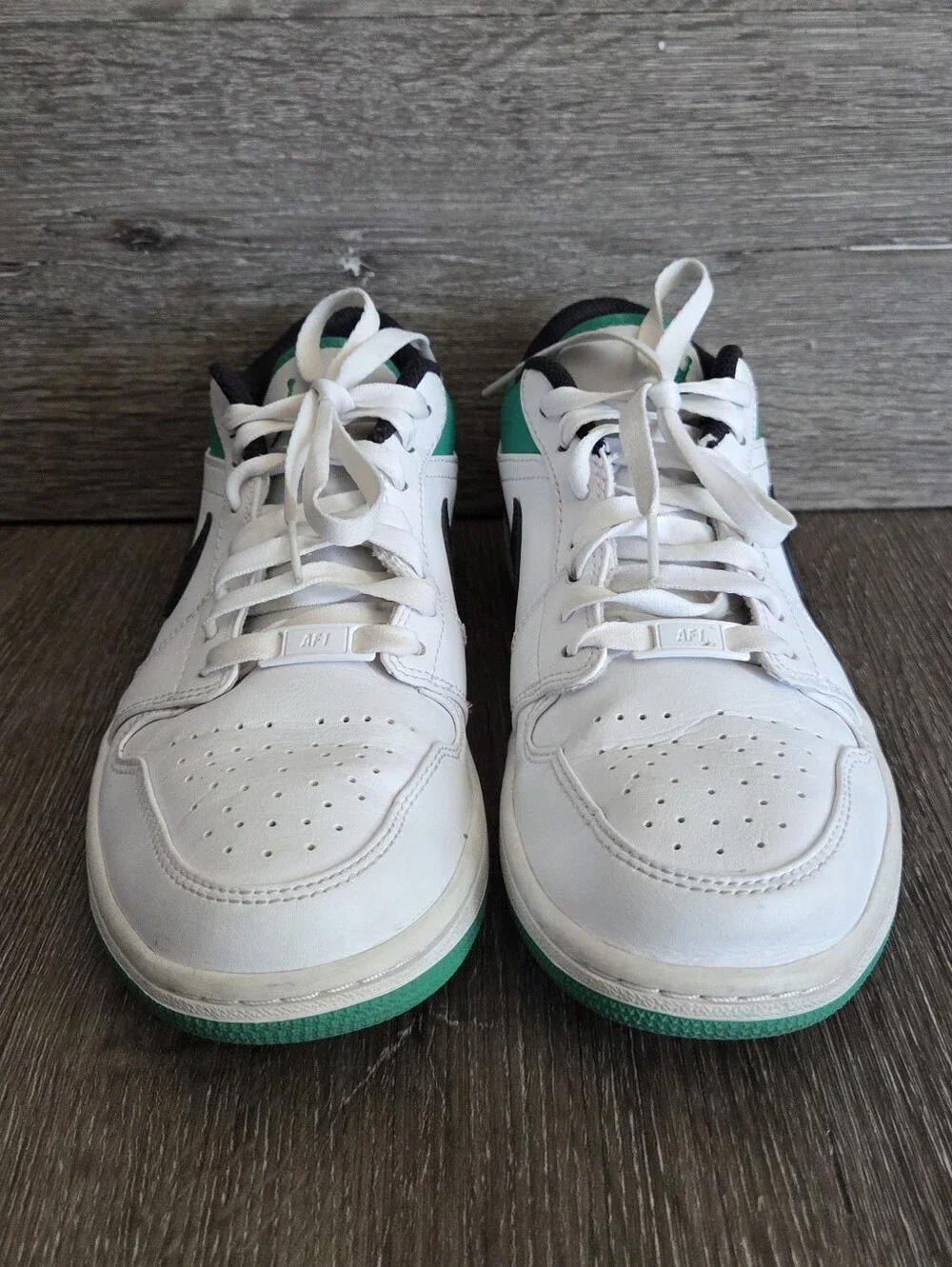 Air Jordan 1 Low Lucky Green White Black 553558-129 Men’s US 8